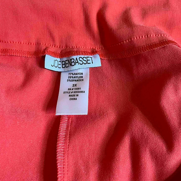 NWT - Joe Benbasset Coral Pants (Size: 3X) - Picture 4 of 4